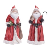 Melrose International LLC Santa (Set of 2) 12.5"H Terra Cotta