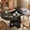Black, variant on EDX 43.3″–59″ Extendable Round Dining Table for 4-8, Modern Oval Dining Table with Removable Leaves, Wooden Kitchen Table with Storage Shelf Base, Space Saving for Kitchen Living Room, Walnut