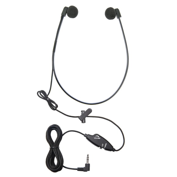 Auriculares de transcripción ECS Wordhear-o de 3,5 mm con control de volumen