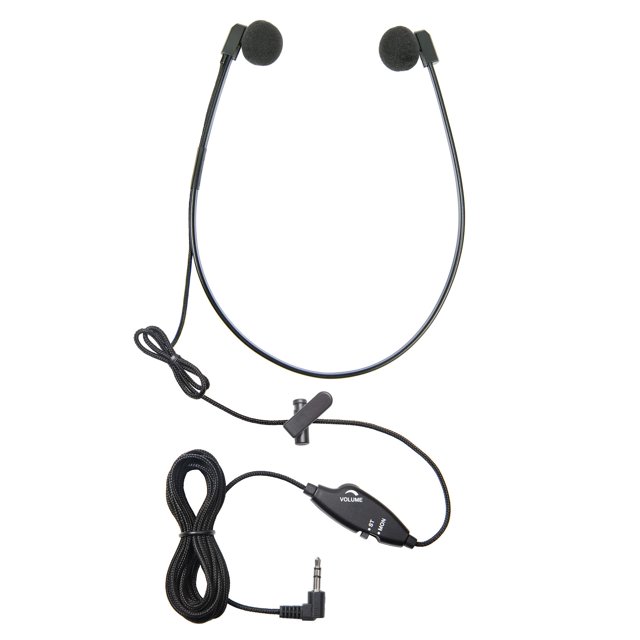 Auriculares de transcripción ECS Wordhear-o de 3,5 mm con control de volumen