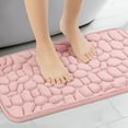 thumbnail image 2 of Alfombrillas de baño de espuma de memoria REGALWOVEN, ultra suaves, antideslizantes, absorbentes de agua, alfombra de baño de secado rápido, rosa 16" x 24", 2 of 6