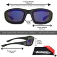thumbnail image 2 of Bikershades Women Rhinestone Motorcycle Safety Sunglass Purple Mirrored Lens, 2 of 5