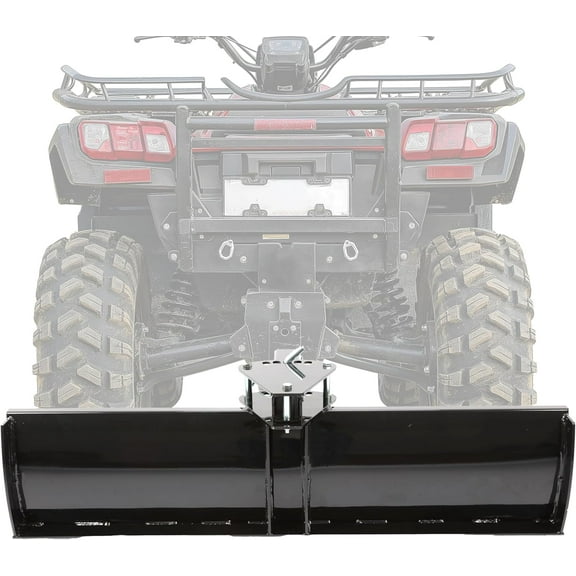 Scrape Blade Implement 3-Point 48" 2 Inch Receiver for ATV UTV Tractor Adjustable Degrees Rear Grading Blade Attachment Driveway Grader Ground Leveler Snow Plow Kit