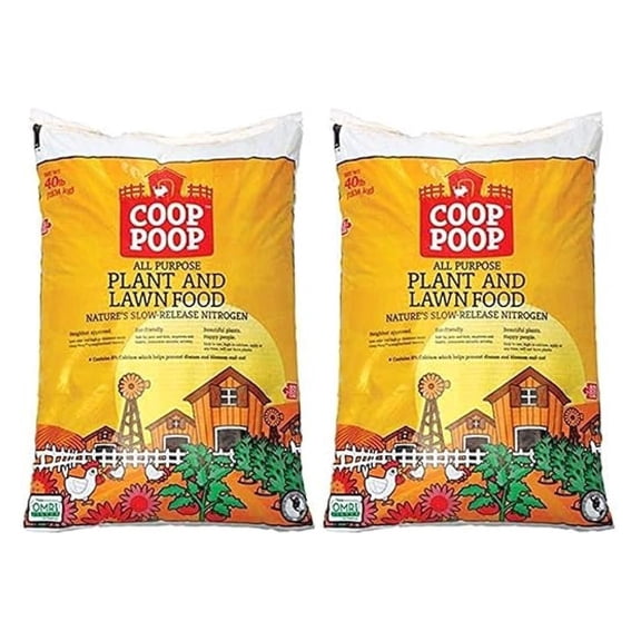 Coop Poop Garden Food 40 lb – Chicken Manure Fertilizer for Plants, Compost Accelerator, Natural Lawn Fertilizer, Garden Soil Enrichment, Organic Gardening Supplies