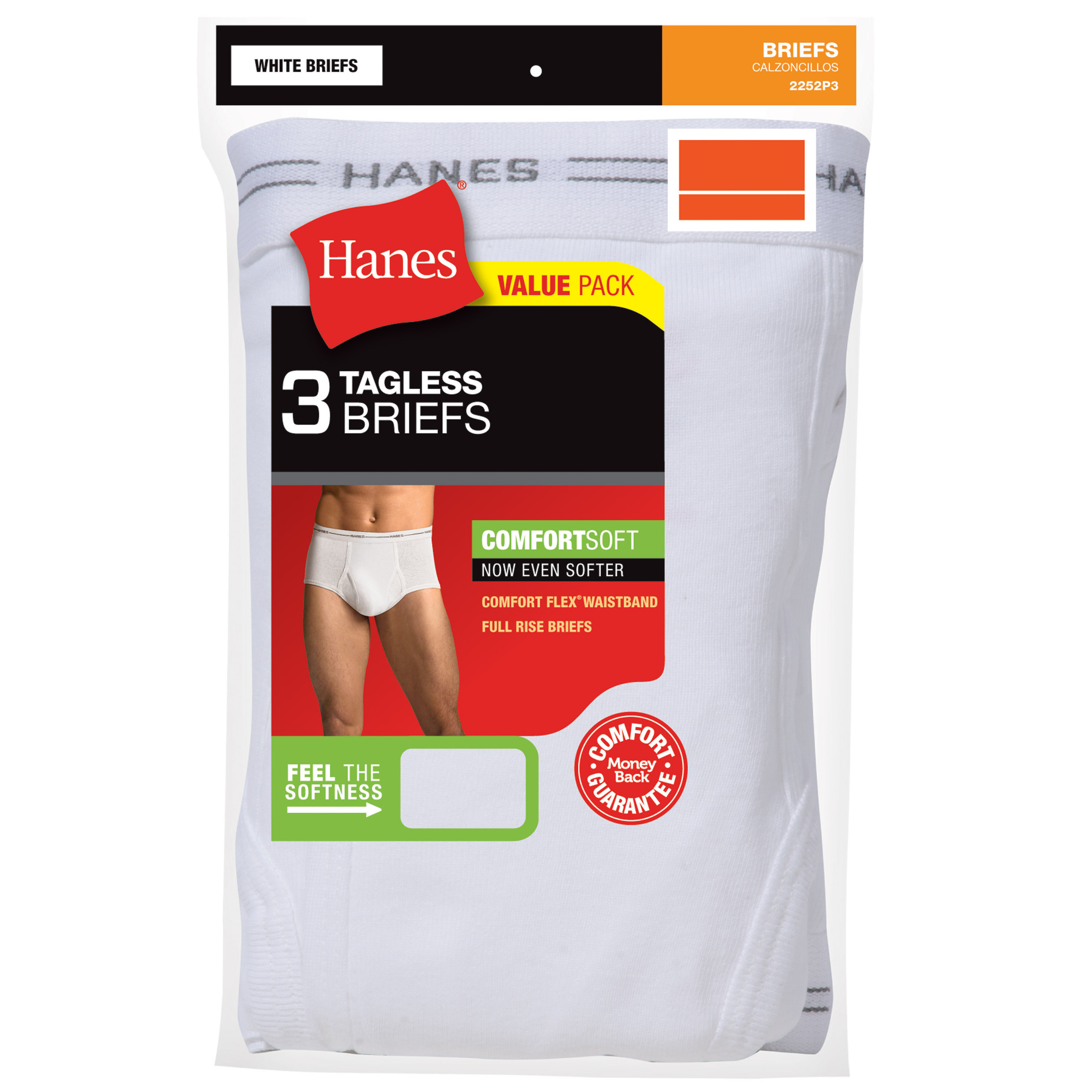 Hanes Men's FreshIQ® ComfortSoft® Brief 3-Pack White S - image 2 of 2