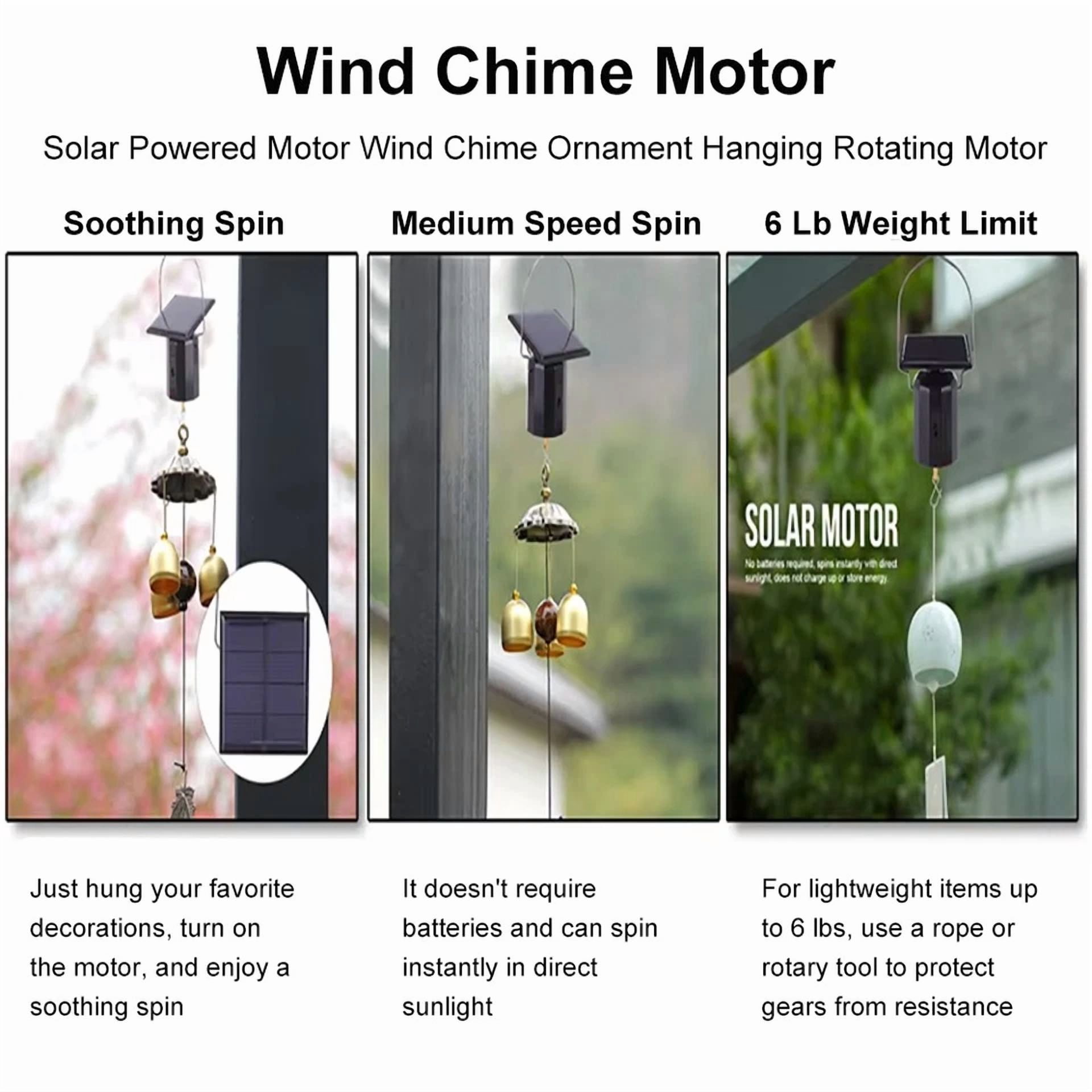 1X Hanging Rotating Motor Wind Spinner Motor Plastic Wind Chime Motor Home Decor