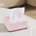 thumbnail image 1 of Organizador de caja de pañuelos para teléfono celular y papel facial | Cubierta de plástico para cocina, baño, tocador, dormitorio | 14x11x7,5cm | Almacenamiento multipropósito | Sostiene pañuelos y, 1 of 6