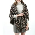 thumbnail image 4 of Coofit Winter Scarf Leopard Print Artificial Wool Blanket Scarf Shawl Scarf for Ladies, 4 of 10