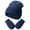 Z1 Navy, variant on LIhncine 2Pcs Kids Winter Knit Hat Gloves Set Warm Lining Thermal Beanie for 4-10 Year Boys and Girls One Size