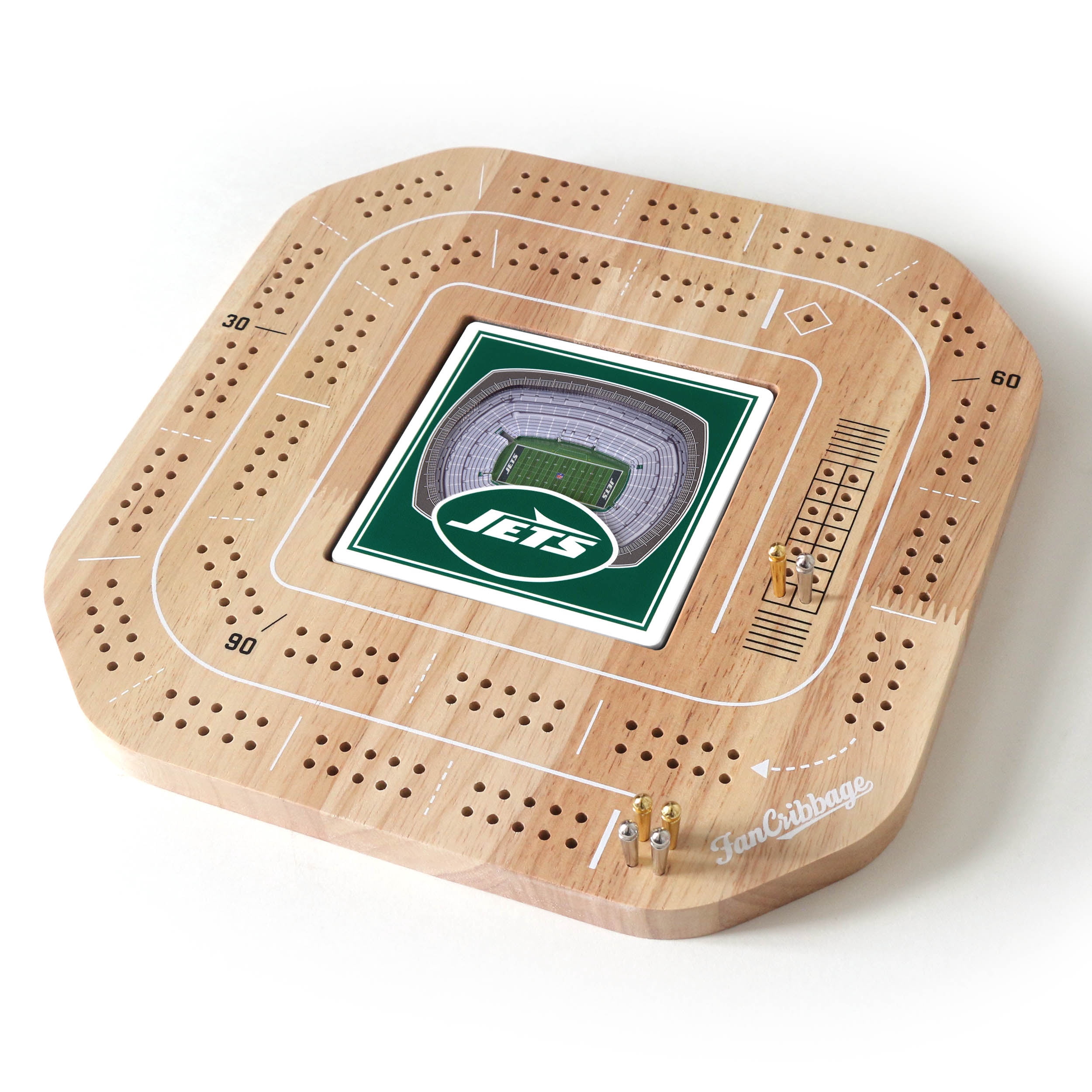 YouTheFan NFL New York Jets Stadiumview Cribbage
