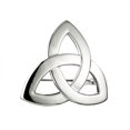 thumbnail image 1 of Biddy Murphy, Irish Brooch Trinity Knot Rhodium Plated, Celtic Accessory, Made in Ireland, 1 of 3