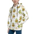 thumbnail image 2 of Pofeuu Lovely Avocado Print Kids Pullover Hoodies Warm Thick Hooded Sweatshirt with Packet for Boys Girls-Medium, 2 of 6