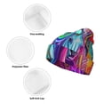 thumbnail image 3 of Disketp Neon Free Play Winter Beanie for Men Women Beanie Knit Hat Cuffed Cap Beanie Knit Chunky Snow Cap, 3 of 6