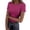 C713 Hot Pink, variant on Gbsyewxs Womens Tops Crew Neck Short Sleeve Solid Color Soft Summer T Shirts For Women Army Green