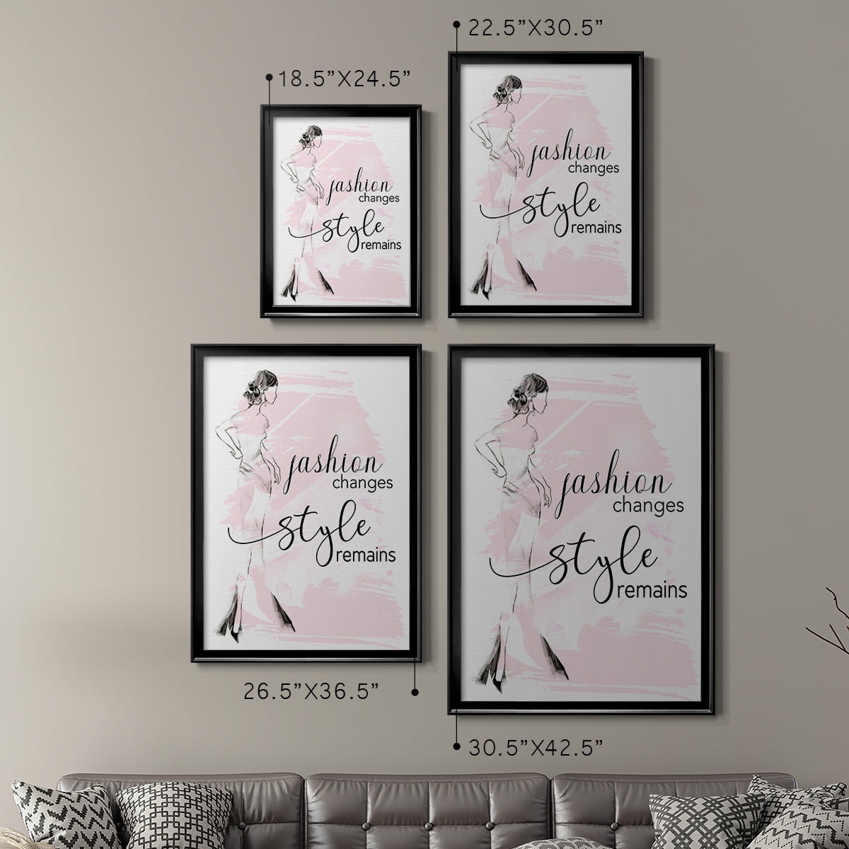 Fashion Changes Style Remains Premium Framed Print - Ready to Hang