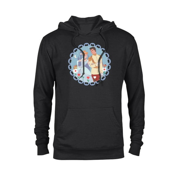 Disney Princess Cinderella & Prince Charming Valentine’s Day - Pullover Hoodie for Adults - Customized-Black