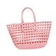 thumbnail image 4 of Bolso de mano tejido para mujer, elegante, transpirable, con agujeros, ideal para ir de compras, picnics y vacaciones. Rosa, 4 of 9
