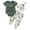 B08 Boys outfits-Dark Green, variant on Xudanell 4th of July Baby Boy Outfit Independence Day Letter Printed Infant Romper Pants Hat Summer Clothes Red 6-12 Months