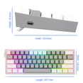 thumbnail image 5 of Top: K617 RGB USB Mini teclado mecánico para jugar interruptor rojo 61 teclas cable desmontable, portátil para viajes, 5 of 5