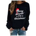 thumbnail image 2 of Hauts d'Été Mignons pour Femmes Mode Loisirs Imprimé Chat Manches Longues Col Rond Décontracté Ample Blouses pour Femmes en Liquidation, 2 of 3