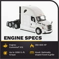 thumbnail image 3 of Diecast Masters Freightliner Semi Truck | New Cascadia Sleeper Cab Truck Tractor | 1:50 Scale Model Semi Trucks | Pearl White Diecast Model by Diecast Masters 71027, 3 of 8