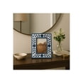 thumbnail image 2 of Decorative Picture Frame with Petal Vine Border - Home Decor Accent for Living Room and Office or Study - Photo Frame for Tabletop, Bedroom Nightstand, or Entryway Decor - 9", Blue & White, 2 of 11