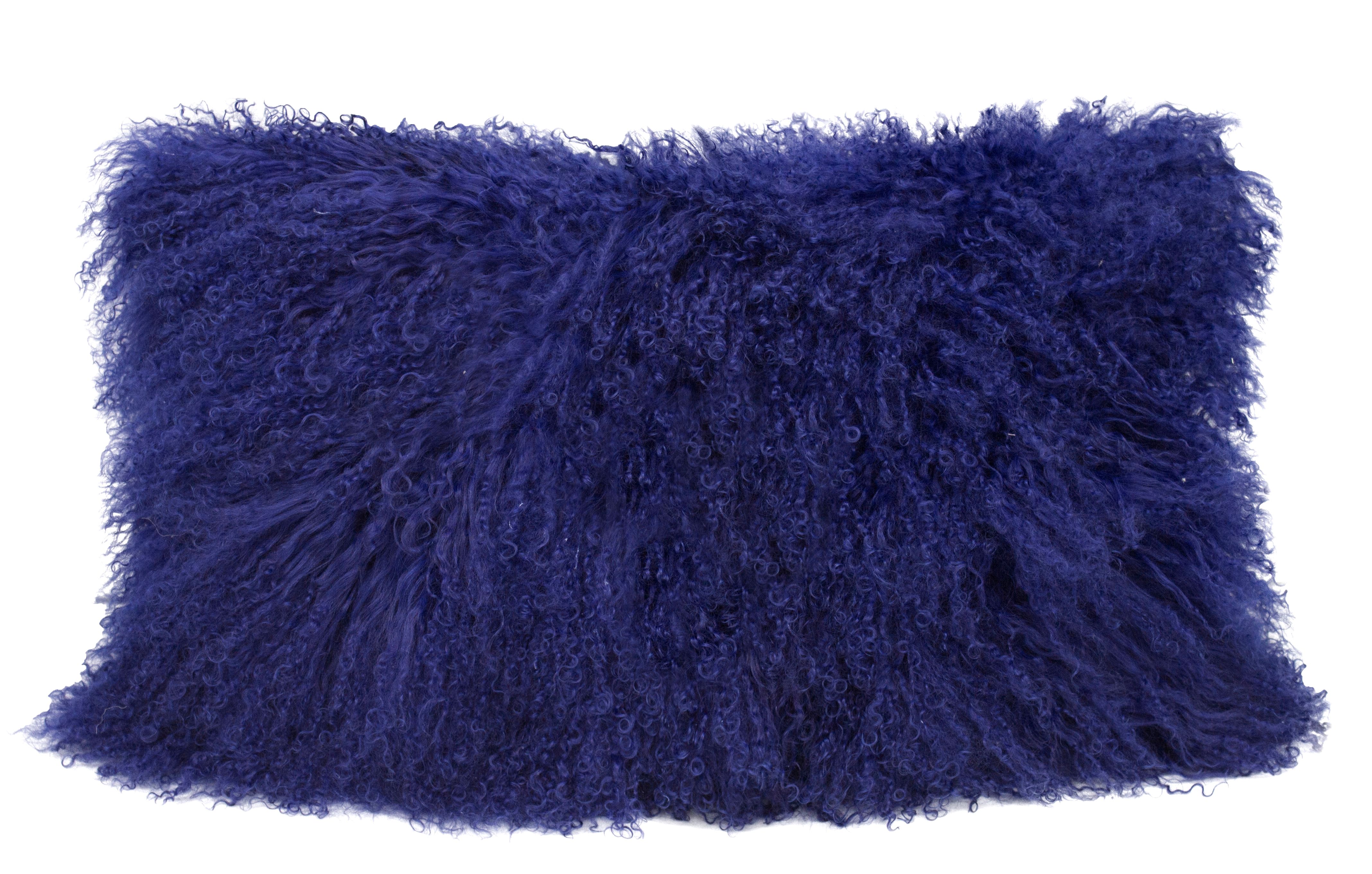 Luxury Grade A Genuine Mongolian Lamb Fur Down Filled Decorative Throw