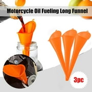 RXIRUCGD 3PC Flexible Fueling Long Funnel Motorcycle Oil Additive Farmer Machine Funnel