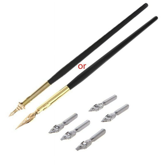 XISAOK Calligraphy Drawing Dip Ink Nib Pen Set Signature Writing Antique Elegant Gifts