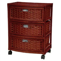 Handmade Natural Fiber 23-inch Chest of Drawers (China) Brown