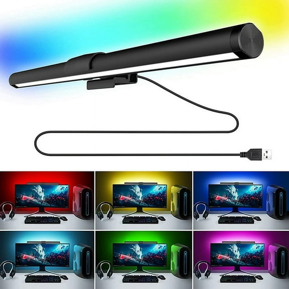 LED Desk Lamp Monitor Light Bar Eye-Care Stepless Dimming Lighting USB Table Lamp Computer Light Bar for Work/Gaming