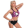 thumbnail image 4 of Hello Kitty Women's Sports Bras Fitness Workout Crop Tank Top Padded Yoga Top, 4 of 7
