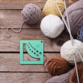 thumbnail image 2 of weibbin Acrylics Knitting Needle Gauge Ruler For Sweater Sewing Knitting Needle Measure Tool With Keychain Carabiner Clip, 2 of 6
