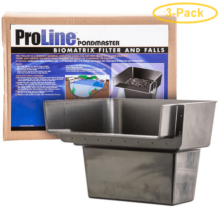 Biological Waterfall - Pondmaster Pro Series Pond Biological Filter & Waterfall Pro 1000 - (12L x 9W x 8H) - Pack of 3