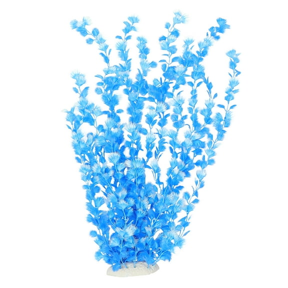 ULTNICE Blue Plastic Aquarium Decor Artificial Coral Plant for Fish Tank Decoration 1 Pc