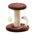 thumbnail image 3 of Small Cat Scratching Post and Small Cat Tree Natural Sisal Tower with Round Perch and Plush Ball Furniture Made for Small Cat, Kitten Relax Tree, 3 of 5