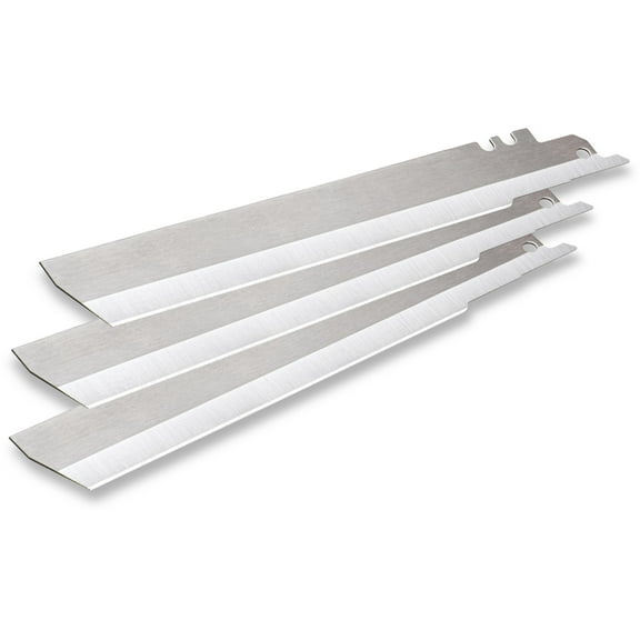 MARSHALLTOWN CenterFire Insulation Knife Blade, 4 Inch Blade Length, 3 Blade, Carbon Steel, Non-Serrated Edge, Dust-Free, Fits Utility Knife Handles and Reciprocating Saws, CB50-1104-3