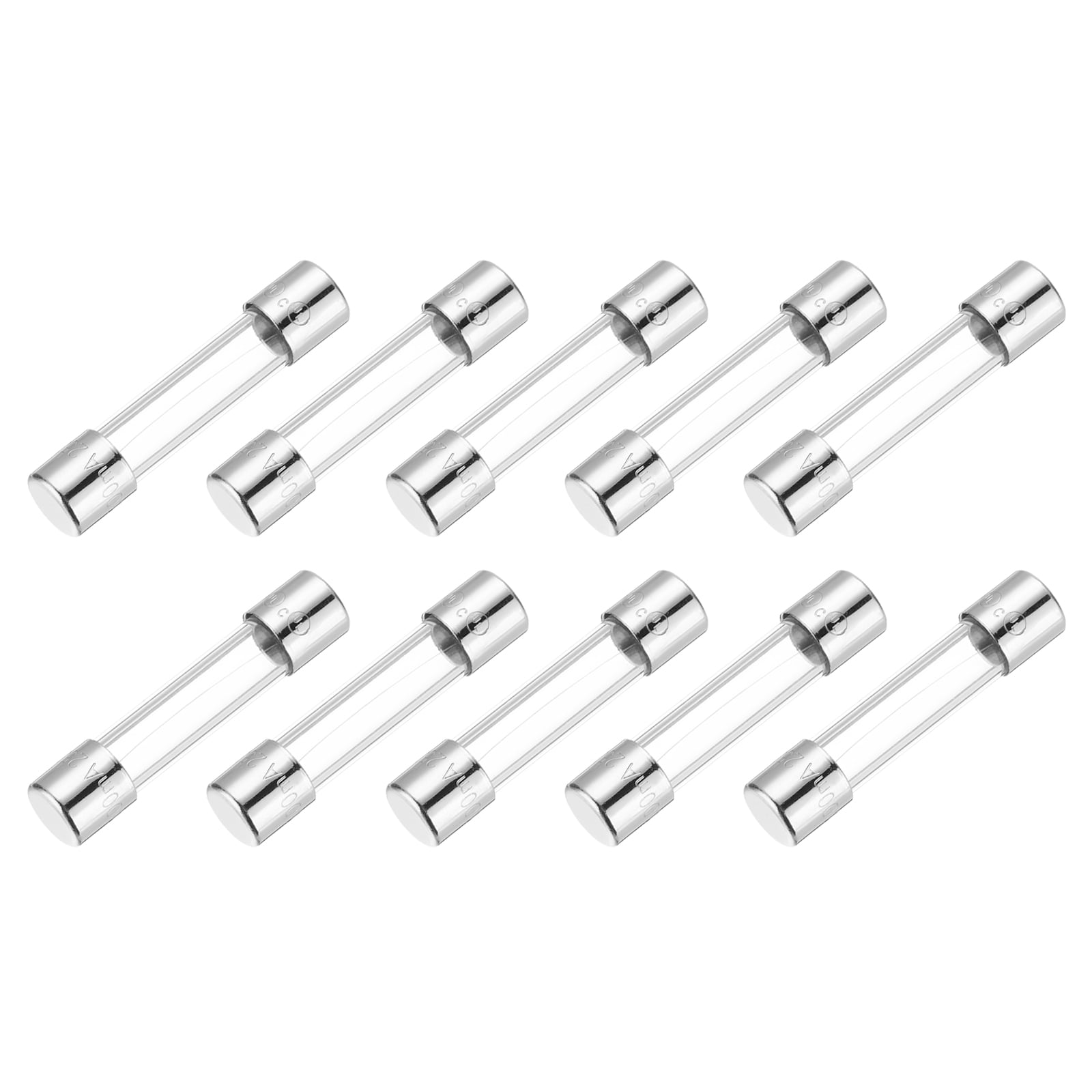 5-Pack 0.2A 250V Fast-Blow Glass Fuses - 5x20mm (0.2 Amp) For Electronics