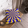 thumbnail image 3 of DouZhe Velvet Decorative Throw Pillow Covers Set of 2, Soft Square Cushion Cover with Invisible Zipper Psychedelic Optical Spins Illusion Printing, 16"x16", 3 of 7