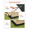 thumbnail image 2 of VEVOR Rubber Mulch Mat Roll, 2 Rolls 140 x 4.5 in, Recycled Rubber Permanent Mulch Edging Border, Natural-Looking Flower Barrier with Stakes, 0.5 in Thick Cuttable Garden Edgings for Landscaping, 2 of 9