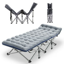 NAIZEA Folding Camping Cot With Mattress For Adults,Lightweight Folding Bed With Carry Bag For Office Nap And Beach Vocation