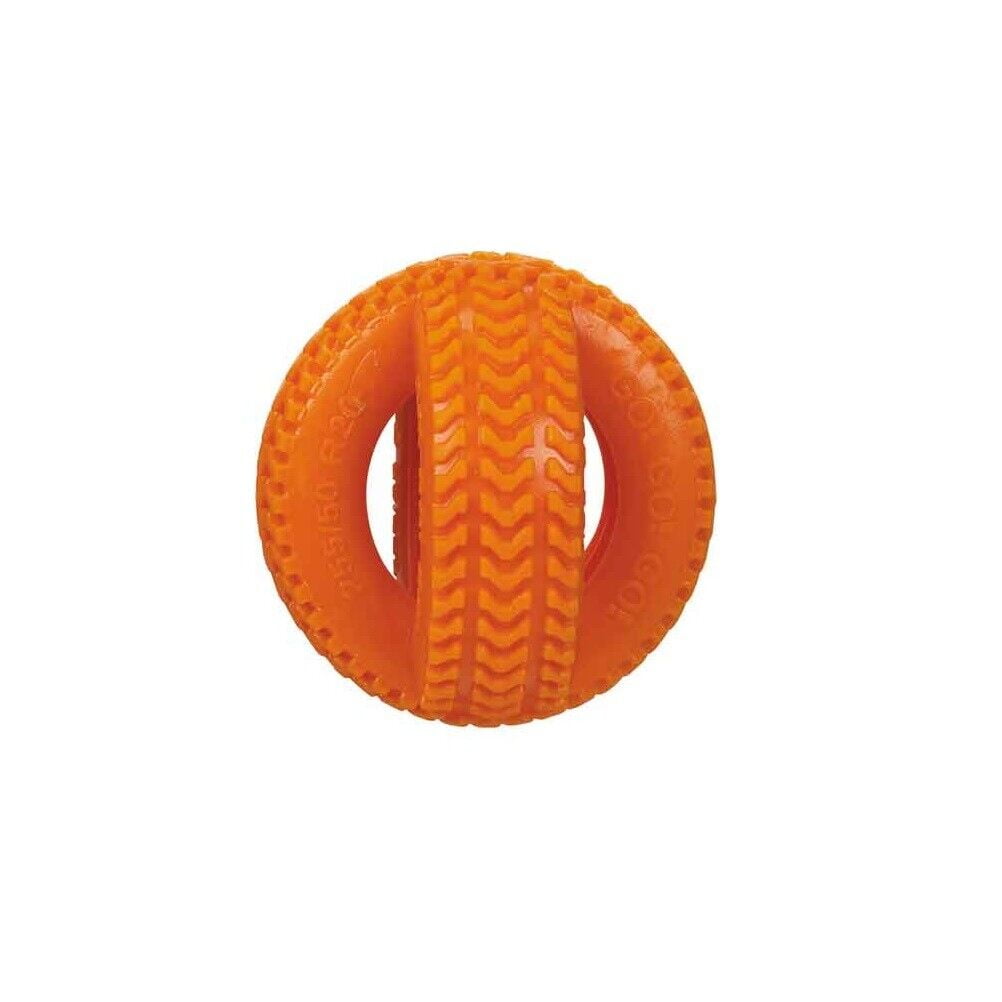 Double Tire Heavy Duty Durable Rubber Tough Chewer Dog Dental Health Toy 4 Inch (Full Set - Both Colors)