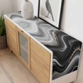 thumbnail image 4 of Marble Table Runner - 60 Inch Long, Kitchen Dining Table Runner Dresser Scarves, Black Grey Oil Painting Gradient Mottled Waves Farmhouse Decor for Coffee Tables Wedding Party Banquet, 4 of 8