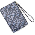 thumbnail image 2 of Coach Women's Small Corner Zip Wristlet with Coach Monogram Print (Navy), 2 of 4