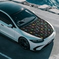 thumbnail image 4 of Uorisanigo Car Hood Cover Colorful Lights Print Car Hood Wrap Blankets Decorations Elastic Polyester Automotive Exterior Accessories for Most Sedans SUV Trucks Pickup, 4 of 7