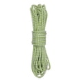 thumbnail image 1 of Cordón de cuero de 11 yardas, tiras de cuero trenzadas redondas de 5.5 mm, cuerda plegada para manualidades, fabricación de joyas, collares, pulseras, cinturones, Verde Lima+Blanco, 1 of 7