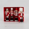 thumbnail image 3 of KEINXS 4 Pcs Wood Walnut Soldier Puppet Showcase Hanging Decor Nutcrackers Ornament for Christmas Tree Home Party (Red), 3 of 6