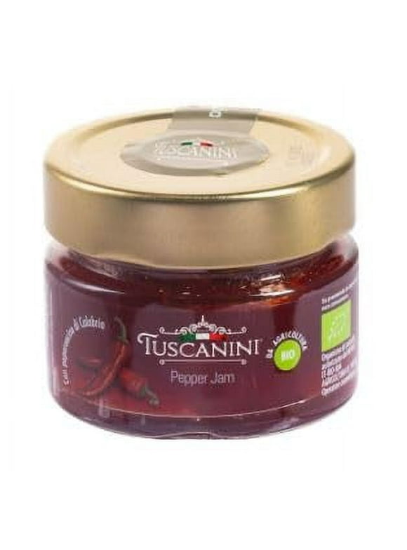 Tuscanini Savory Pepper Jam, 4.59 oz | Sweet & Spicy Jam | Italian Gourmet Jam | Great as Bacon Jam | Kosher