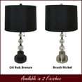 thumbnail image 7 of Royal Designs Oil Rub Bronze Lamp with Crystal Ball Accents and Black Shallow Drum Hardback Lamp Shade, Se of 2, 7 of 7