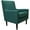 Caribbean Teal, variant on Pemberly Row Traditional Fabric Arm Chair in Picante Red Finish
